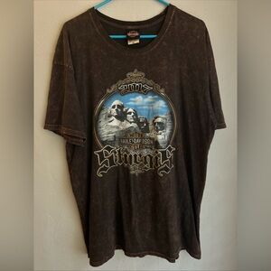 2007 Harley Davidson Men’s XL Brown Short Sleeve Crewneck T-Shirt “2017 Sturgis”